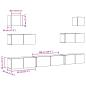 Preview: 7-tlg. TV-Schrank-Set Wandmontage Artisan-Eiche Holzwerkstoff