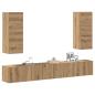 Preview: ARDEBO.de - 4-tlg. TV-Schrank-Set Wandmontage Artisan-Eiche Holzwerkstoff