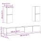 Preview: 4-tlg. TV-Schrank-Set Wandmontage Artisan-Eiche Holzwerkstoff