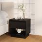 Preview: ARDEBO.de - Nachttisch Schwarz 45x34x44 cm Holzwerkstoff