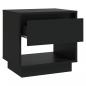 Preview: Nachttisch Schwarz 45x34x44 cm Holzwerkstoff