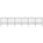 Preview: Gartenzaun mit Speerspitzen Stahl (1,75 - 2) x 10,2 m Schwarz