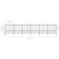 Preview: Gartenzaun mit Speerspitzen Stahl (1,75 - 2) x 10,2 m Schwarz