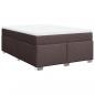 Preview: Boxspringbett mit Matratze Dunkelbraun 140x190 cm Stoff