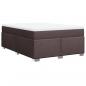 Preview: Boxspringbett mit Matratze Dunkelbraun 140x190 cm Stoff