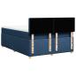 Preview: Boxspringbett mit Matratze Blau 140x190 cm Stoff