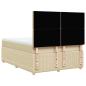 Preview: Boxspringbett mit Matratze Creme 140x190 cm Stoff