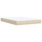 Preview: Boxspringbett mit Matratze Creme 140x190 cm Stoff
