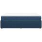 Preview: Boxspringbett mit Matratze Blau 140x190 cm Stoff
