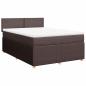 Preview: Boxspringbett mit Matratze Dunkelbraun 140x190 cm Stoff