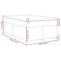 Preview: Boxspringbett mit Matratze Blau 140x190 cm Stoff