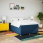 Preview: Boxspringbett mit Matratze Blau 140x190 cm Stoff