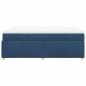 Preview: Boxspringbett mit Matratze Blau 140x190 cm Stoff