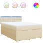 Preview: Boxspringbett mit Matratze Creme 140x190 cm Stoff