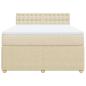 Preview: Boxspringbett mit Matratze Creme 140x190 cm Stoff