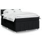 Preview: ARDEBO.de - Boxspringbett mit Matratze Schwarz 140x190 cm Stoff