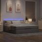 Preview: Ottoman-Bett mit Matratze & LEDs Taupe 180x200 cm Stoff