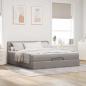 Preview: Ottoman-Bett mit Matratze & LEDs Taupe 180x200 cm Stoff