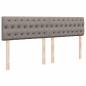 Preview: Ottoman-Bett mit Matratze & LEDs Taupe 180x200 cm Stoff
