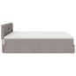 Preview: Ottoman-Bett mit Matratze & LEDs Taupe 180x200 cm Stoff