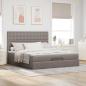 Preview: Ottoman-Bett mit Matratze Taupe 180x200 cm Stoff