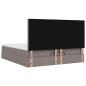 Preview: Ottoman-Bett mit Matratze & LEDs Taupe 180x200 cm Stoff