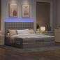 Preview: Ottoman-Bett mit Matratze & LEDs Taupe 180x200 cm Stoff