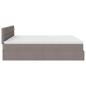Preview: Ottoman-Bett mit Matratze Taupe 180x200 cm Stoff