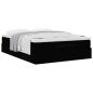 Preview: Ottoman-Bett mit Matratze Schwarz 140x190 cm Stoff