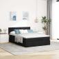 Preview: Ottoman-Bett mit Matratze Schwarz 140x190 cm Stoff