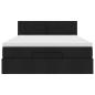 Preview: Ottoman-Bett mit Matratze Schwarz 140x190 cm Stoff