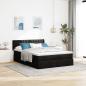 Preview: Ottoman-Bett mit Matratze Schwarz 140x190 cm Stoff