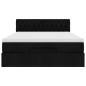 Preview: Ottoman-Bett mit Matratze Schwarz 140x190 cm Stoff