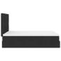 Preview: Ottoman-Bett mit Matratze & LEDs Schwarz 140x190 cm Stoff