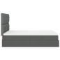 Preview: Ottoman-Bett mit Matratze & LEDs Dunkelgrau 140x190 cm Stoff