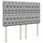 Preview: Ottoman-Bett mit Matratze Hellgrau 140x190 cm Stoff