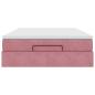 Preview: Ottoman-Bett mit Matratze Rosa 140x190 cm Samt