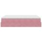 Preview: Ottoman-Bett mit Matratze Rosa 140x190 cm Samt