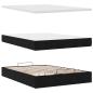 Preview: Ottoman-Bett mit Matratze Schwarz 140x190 cm Samt