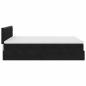 Preview: Ottoman-Bett mit Matratze Schwarz 140x190 cm Samt