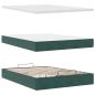 Preview: Ottoman-Bett mit Matratze Dunkelgrün 140x200 cm Samt