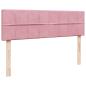 Preview: Ottoman-Bett mit Matratze & LEDs Rosa 140x190 cm Samt