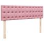 Preview: Ottoman-Bett mit Matratze & LEDs Rosa 140x190 cm Samt
