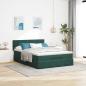 Preview: Ottoman-Bett mit Matratze Dunkelgrün 140x200 cm Samt