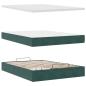 Preview: Ottoman-Bett mit Matratze Dunkelgrün 140x200 cm Samt