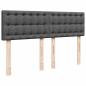 Preview: Ottoman-Bett mit Matratze & LEDs Dunkelgrau 140x190 cm Stoff