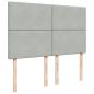 Preview: Ottoman-Bett mit Matratzen Hellgrau 140x200 cm Samt
