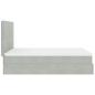 Preview: Ottoman-Bett mit Matratzen Hellgrau 140x200 cm Samt