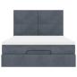 Preview: Ottoman-Bett mit Matratzen Dunkelgrau 140x190 cm Samt