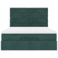 Preview: Ottoman-Bett mit Matratzen Dunkelgrün 140x200 cm Samt
